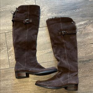 Schutz Brown Suede Knee-High Boots size 8